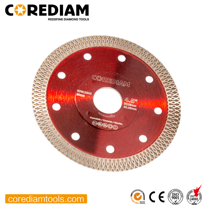 Super Thin Mesh Turbo Diamond Porcelain Saw Blade with Smooth Cutting