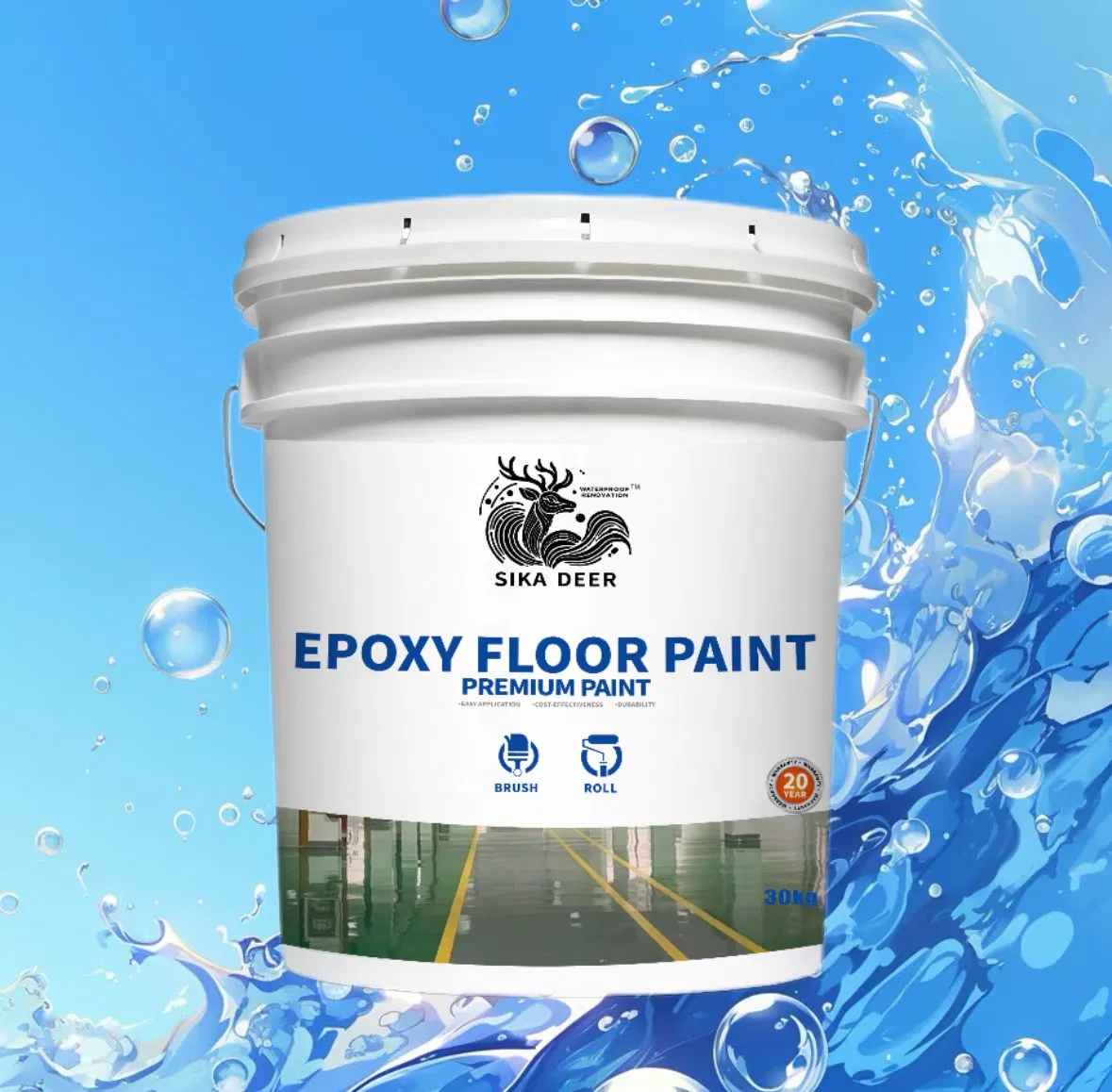 Waterproof Epoxy Resin Flooring Coating for Garage Warehouse Factory Floor Paint