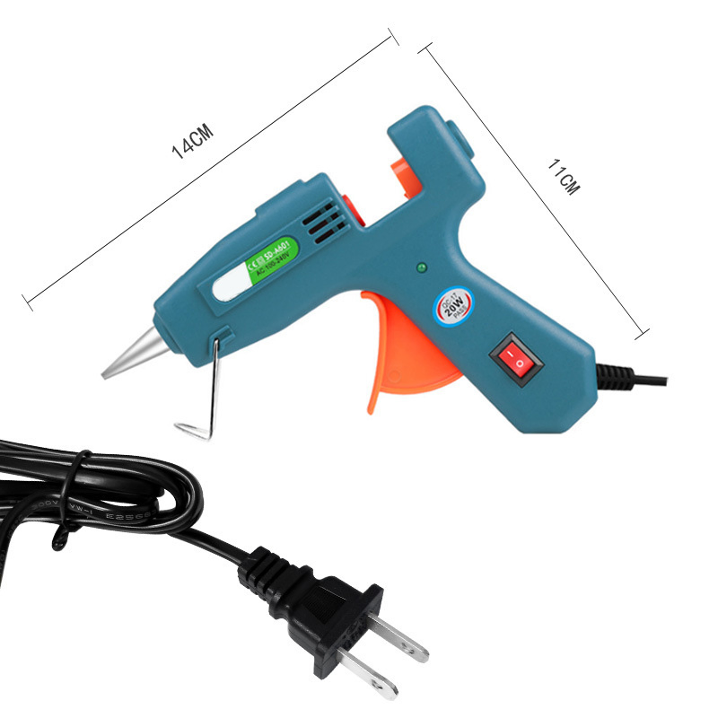 20W Battery Rechargeable Hot Melt Glue Gun Multi Color Hot Glue Gun
