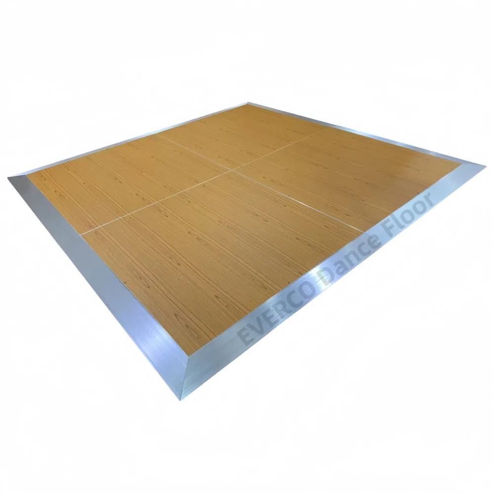 Aluminum Edge Interlocking System Anti-Slip Wooden Portable Dance Floor for Hotel Banquet Rental Company Weddings Event