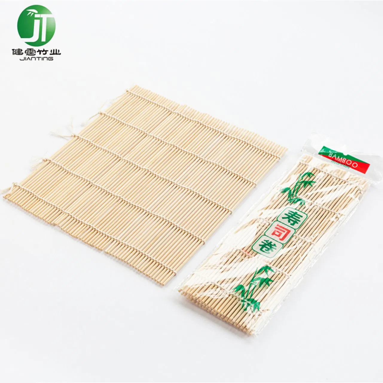 100% Natural Bamboo Sushi Making Kit Rolling Mat Bamboo Spoon for Sushi Foods 18cm*13cm*3.5mm