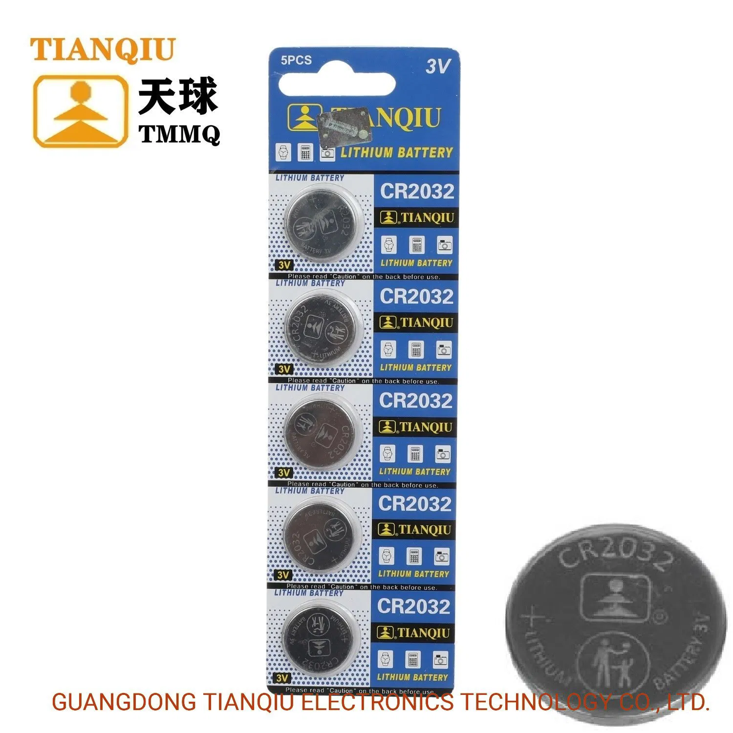 Батарейка CR2032 Tianqiu 3V литиевая