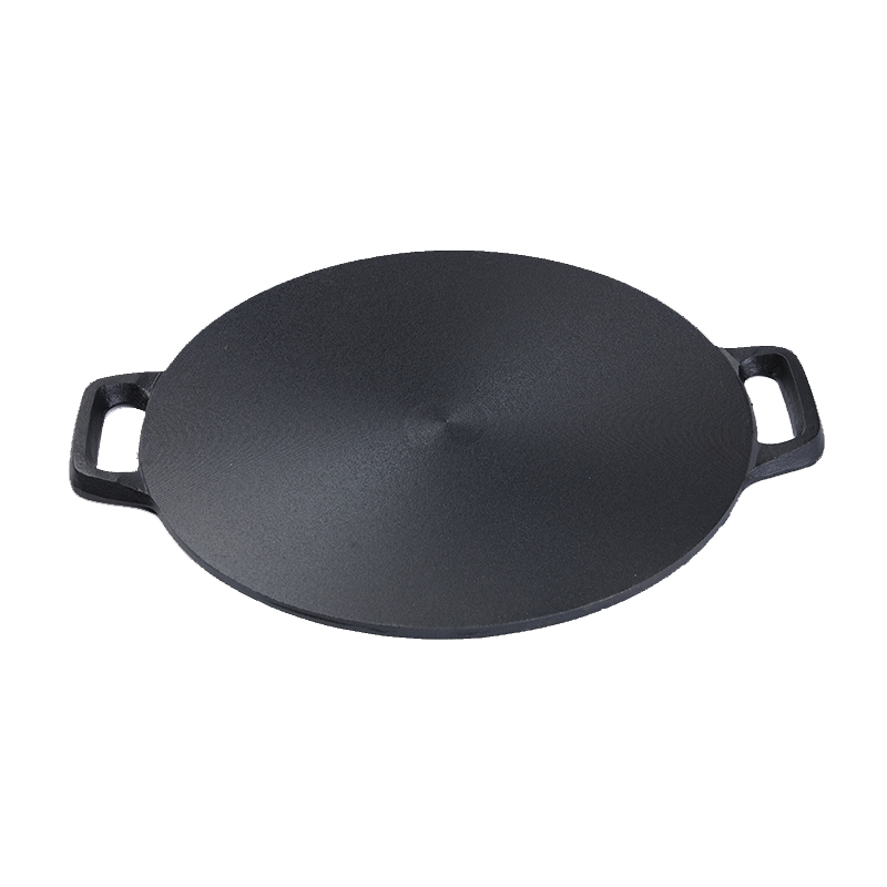 Pre-Seasoned Heavy Duty Cast Iron Round Crepe Pan with Handle