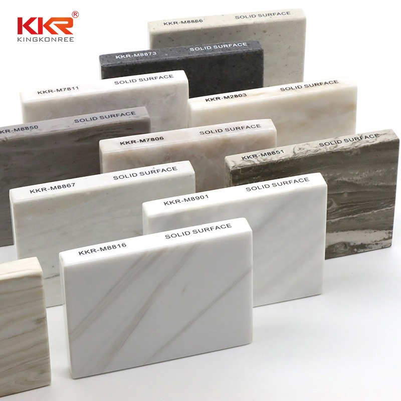 6-30mm Marble Texture Solid Surface Black White Natural Calacatta Pattern Sheets