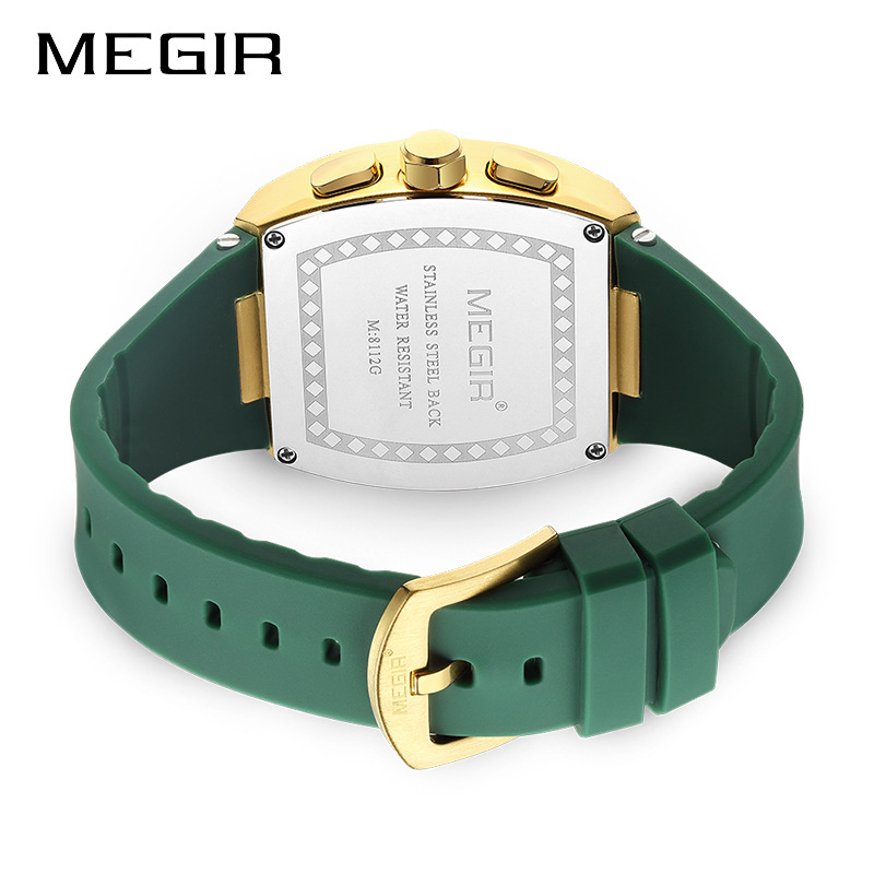 Megir 8112g Brand Men's Fashion Sports Silicone Band Waterproof Quartz Watch