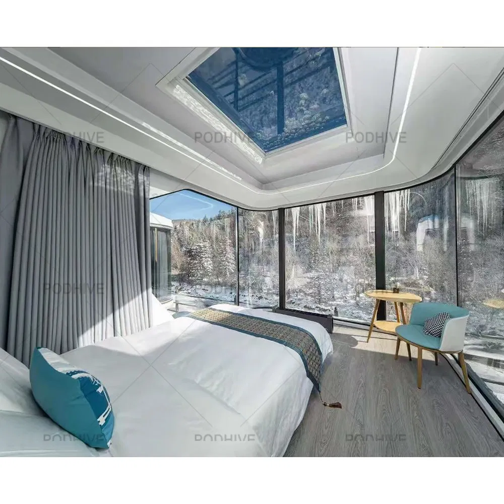 Outdoor Eco Capsule House Luxury Pod Space Capsule Hotel Capsule Room Prefab Apple Cabin Camping Pod