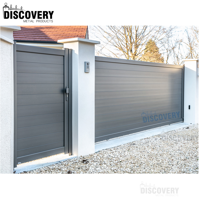 Алюминиевая распашная калитка нового стиля