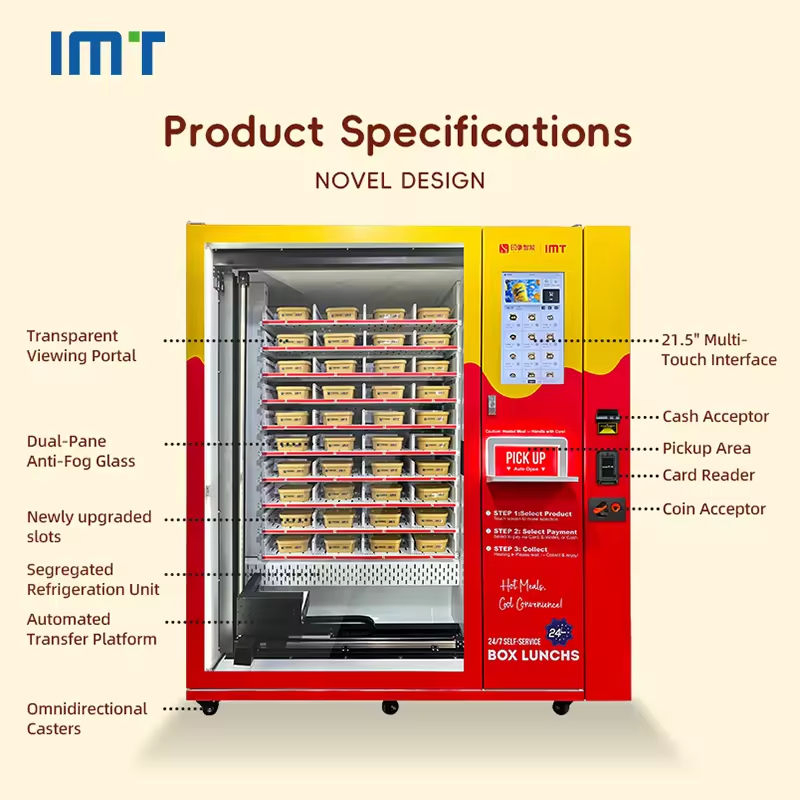 21.5 Inch Touch Screen Smart Lunch Fast Hot Food Vending Machine