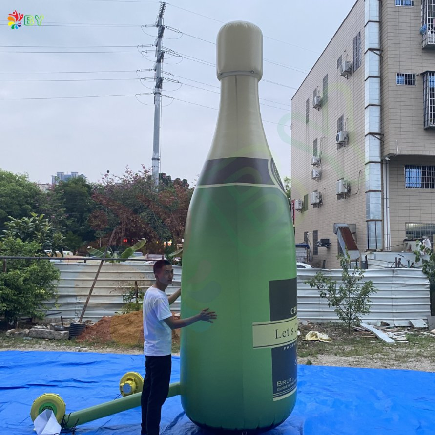 Outdoor Inflatable Wine Bottle for Advertising Custom Inflatable Beer Bottle Inflatable Giant Champagne Bottle Model for Sale