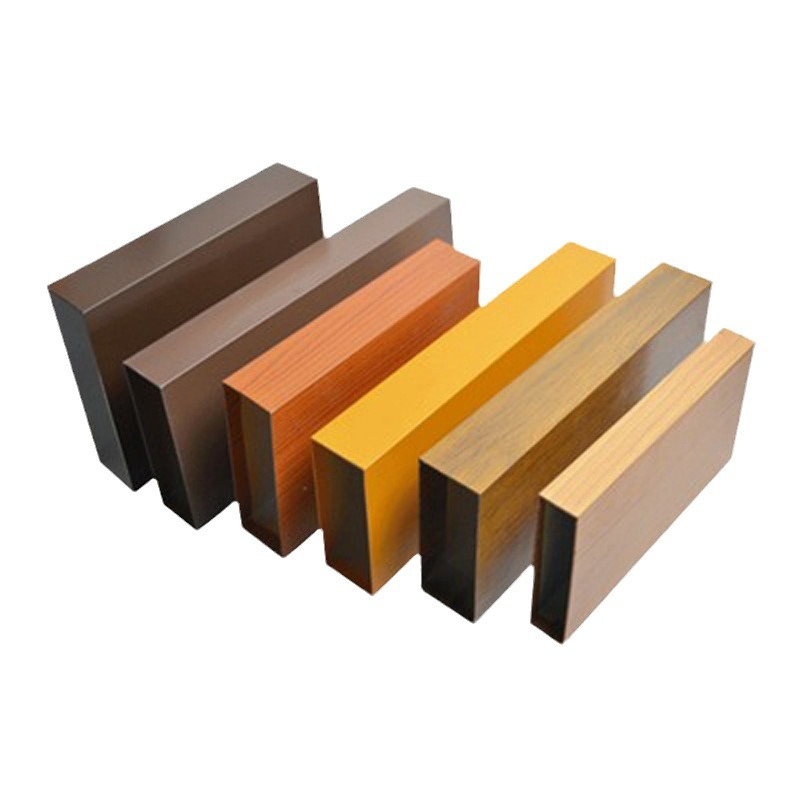 Wood Grain or Powder Coating Aluminum Extrusion Square Tubes for Decorative Projects\Wall\Ceiling\Railing\Mounting Bracket