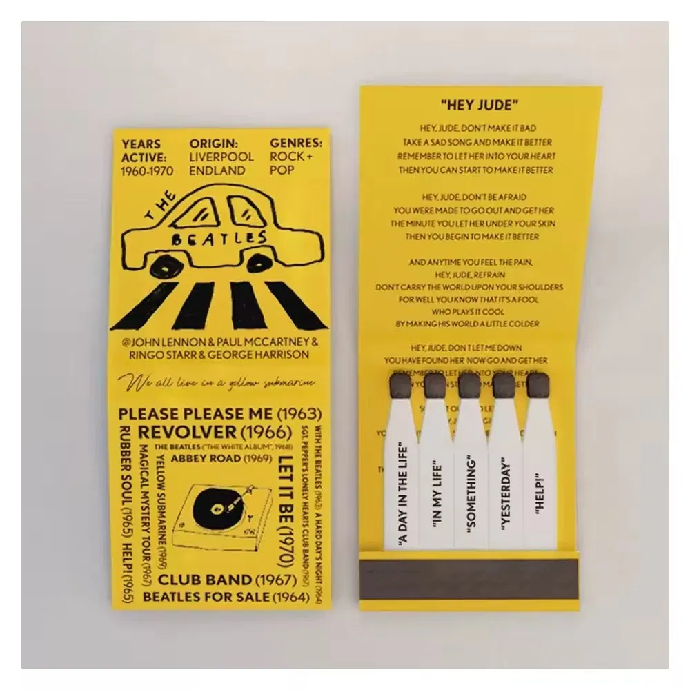 Book Modern Eco-Various Phrases Are Printed on Friendly Boxed Safety Matches Sticks.