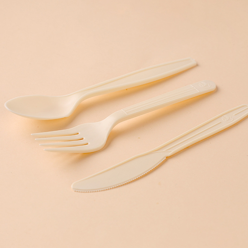 Biodegradable Corn Starch Degradable and Disposable 7 Inch Tea Spoon Disposable Tableware