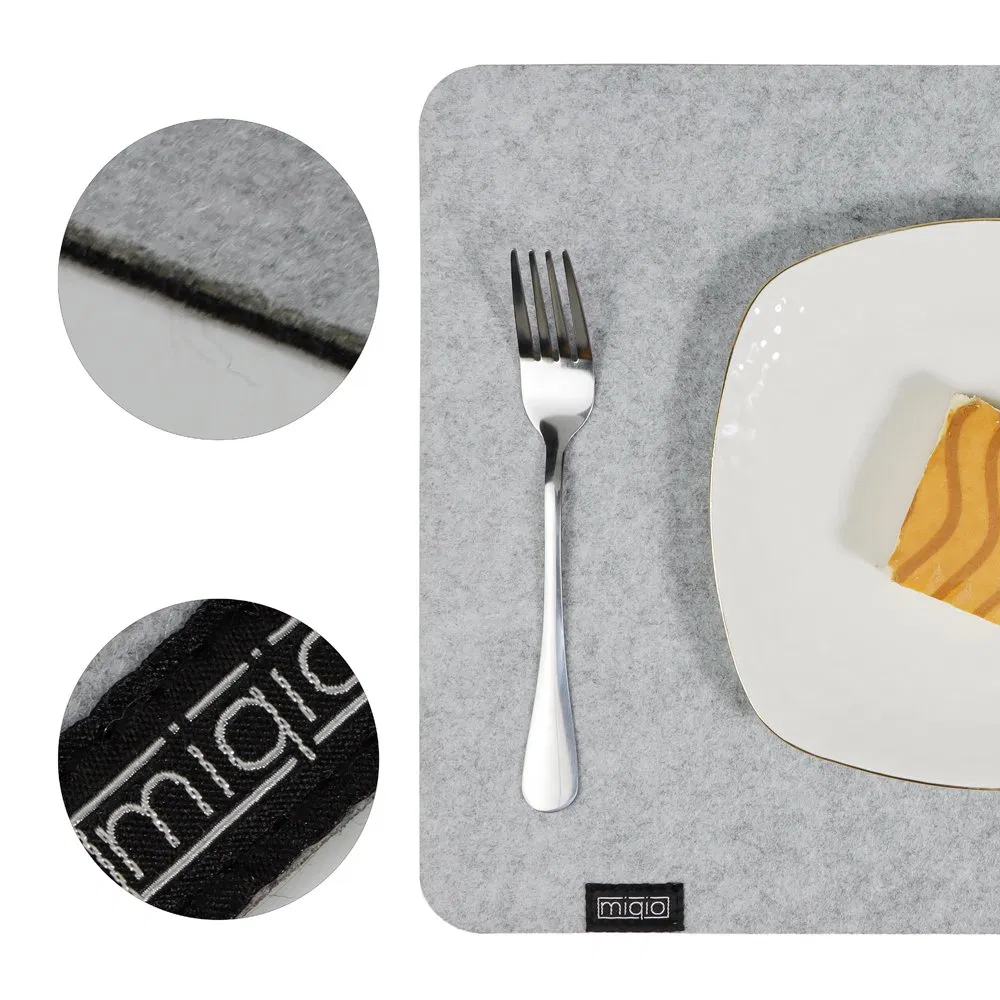 Heat Resistant Washable Place Mat Felt Table Placemats with Coaster