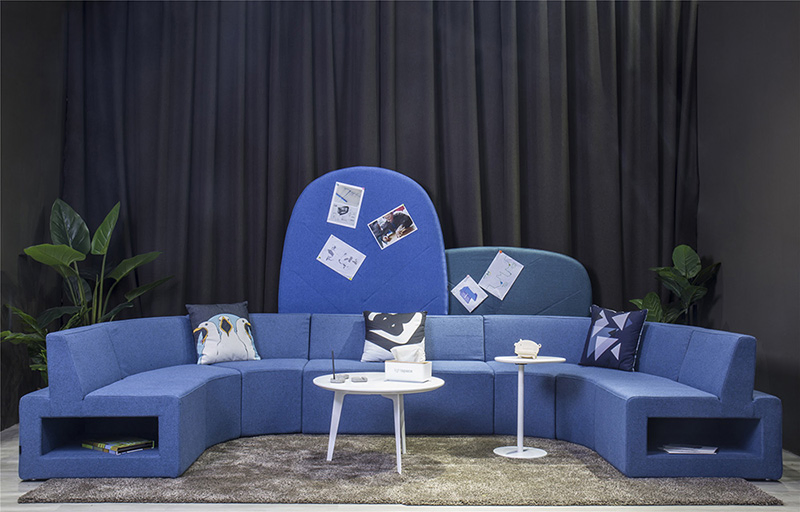 Sound Absorbing Privacy Acoustic 100% Polyester Barriers Screen Fabric Standing Partition