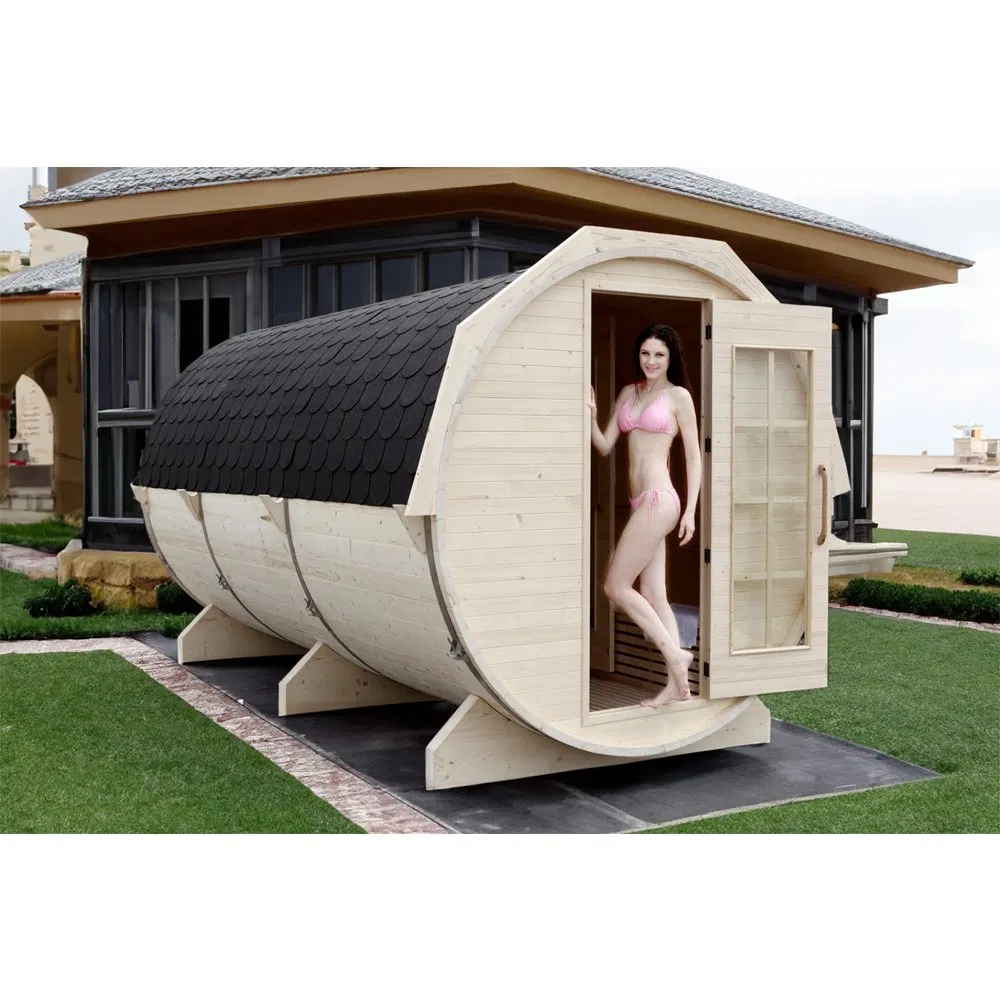 Бочковая сауна Sunrans из массива дерева на 2-6 человек