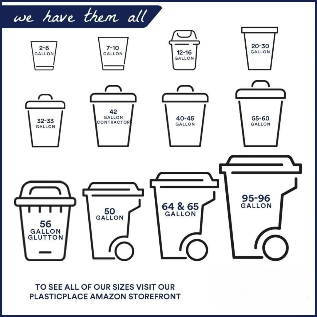 Мусорные пакеты 4 галлона, 200 шт, с завязками