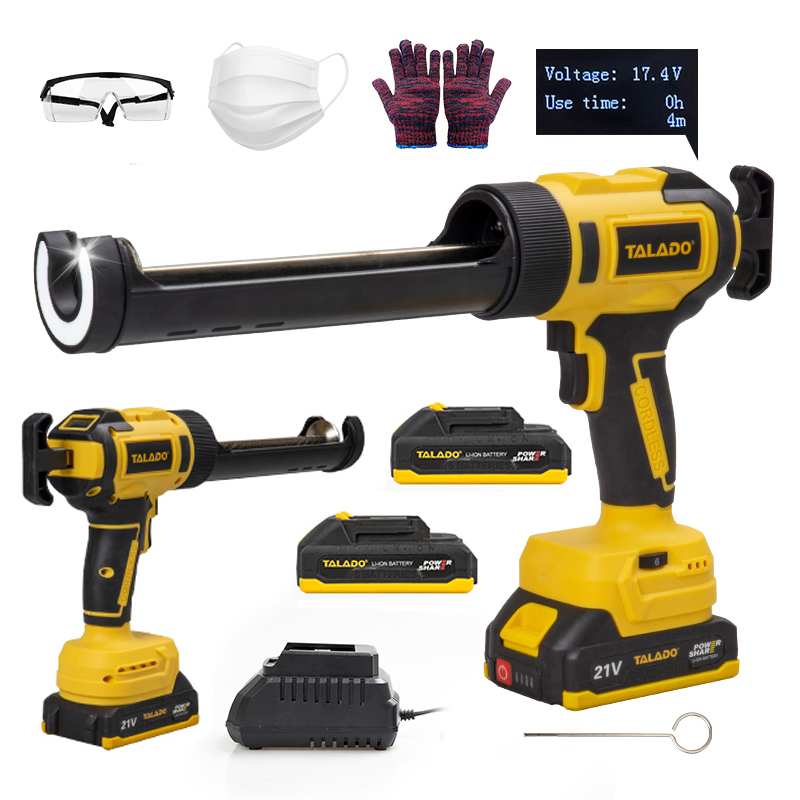 Профессиональный аккумуляторный пистолет для герметика с дисплеем