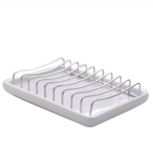 304 Stainless Steel Ceramic Soap Dish Bathroom Accessories