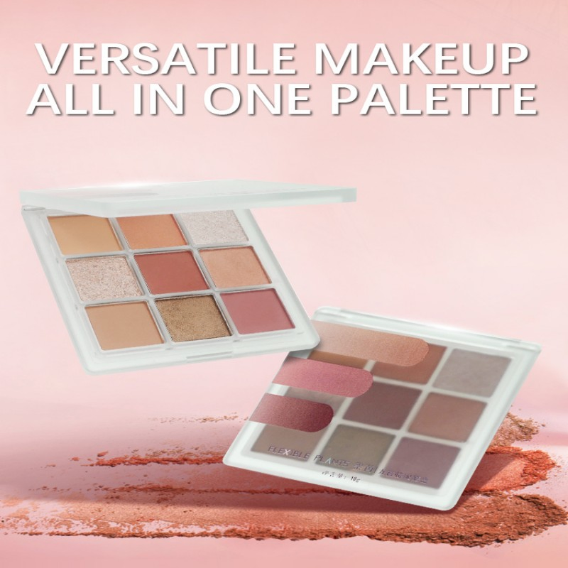 Cosmetics Translucent Light Clear and Sparkling 9 Color Eyeshadow Palette