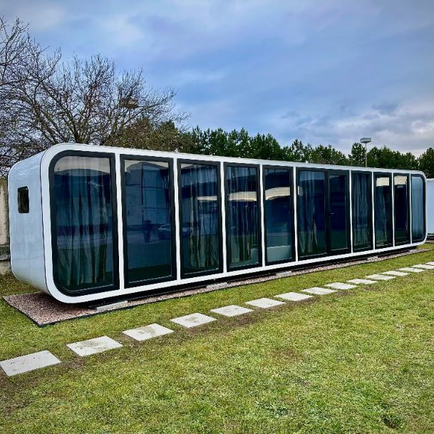 Apple Cabin with Kitchen Portable Apple Cabin Modern Space Capsule House High Quality Modern Prefab Capsule House with Kitchen Mobile House Tiny Home
