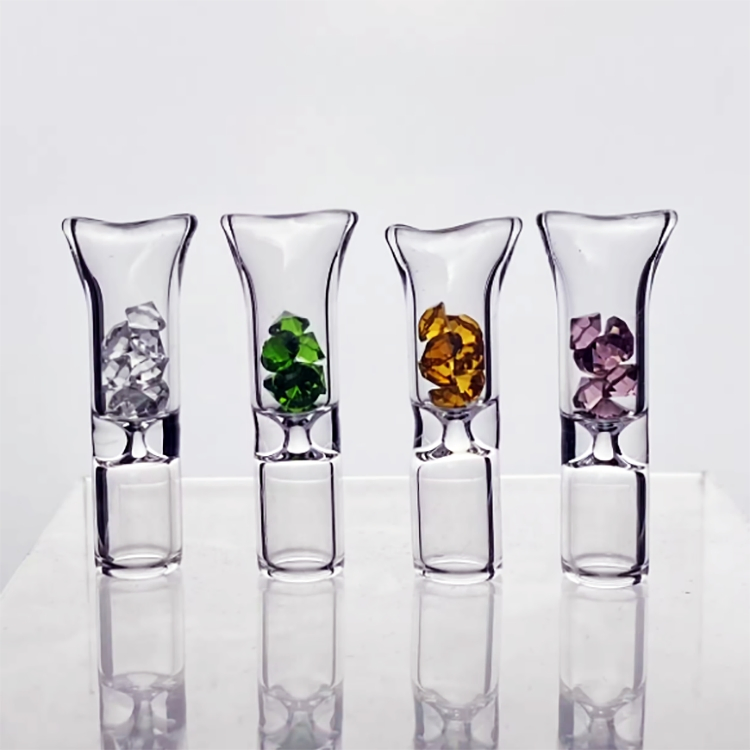 Custom Logo Premium Small Size Glass Filter Tips Reusable Filter Tips Mouthpiece