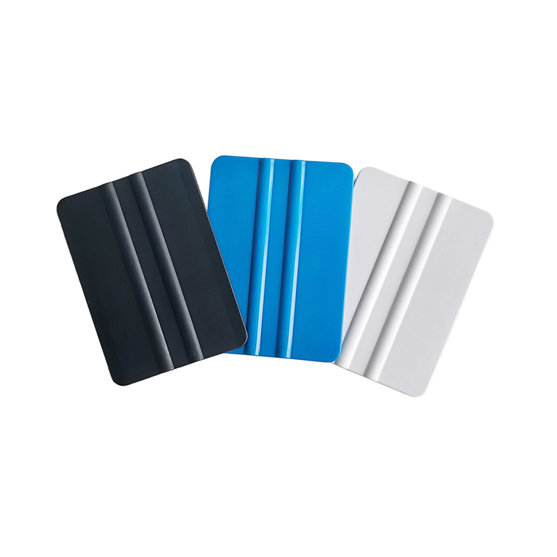 10X7cm Plastic Squeegee with Felt - Covered Head - Applied in Car Film Installs, Ad Stickers & Snow Removal on Vehicles