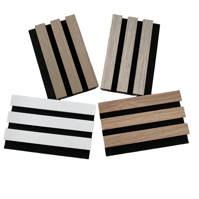 Factory Outlet Ribbon-Shaped Wood Veneer Acoustic Slat Panels for Soundproofing Wall