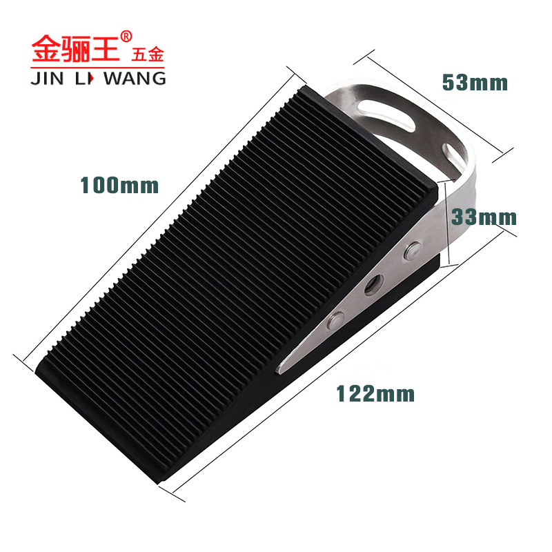 Door Accessories Portable Door Plug Black Rubber Anti-Slip Door Stopper
