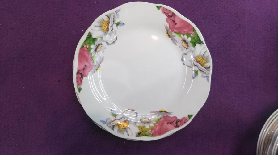 5-10.5inch Flat Meat Dinner Plate Porcelainware Ceramic Tableware
