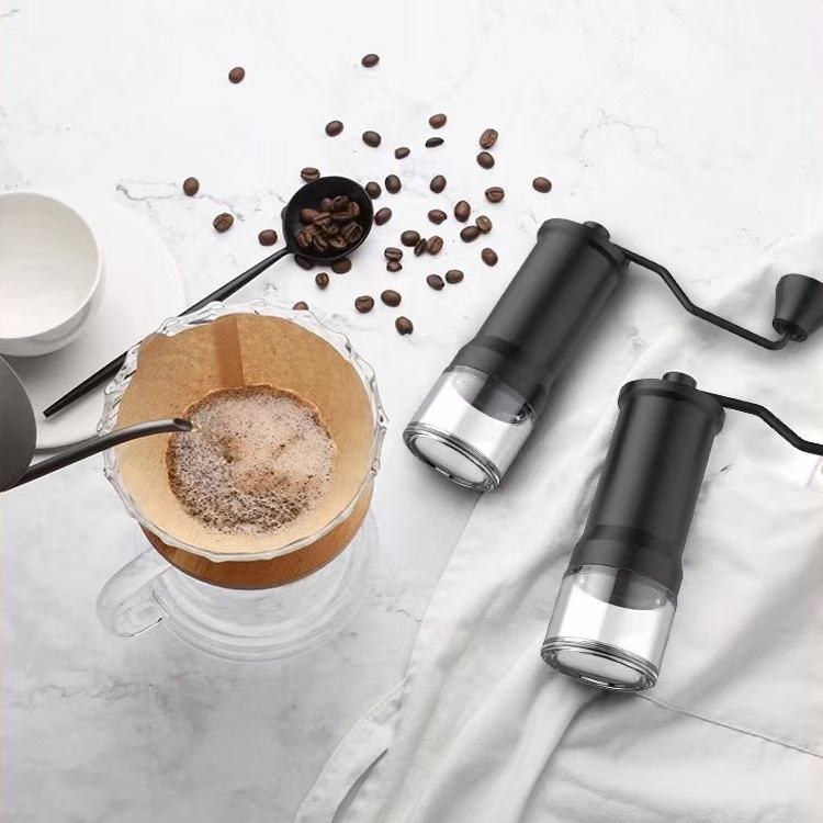 Black Professional Adjustable Stainless Steel Cone Manual Coffee Grinder