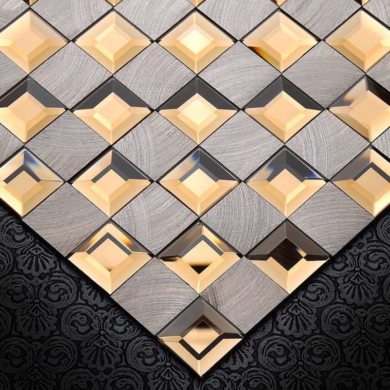 Мозаика 3D стеклянная Rose Gold, 30x30 см