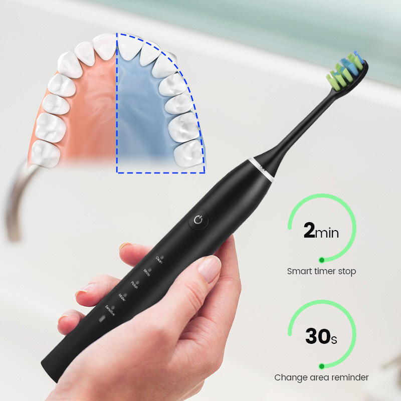 OEM Three Bristle Wireless Electric Toothbrush Waterproof for Adults Travel