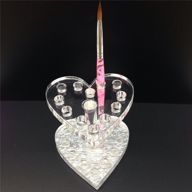 Nail Art Tools New New Heart-Shaped Pen Holder Pen Holder Acrylic Nail Pen Display Stand Phototherapy Pen Crystal Pen Holder