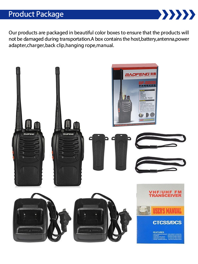 Handheld VHF UHF Dual Band Ham Radio Long Range Comunicador Walkie Talkie