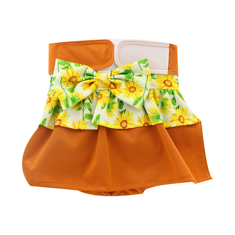 Pet Menstrual Pants, Anti-Disturbance Female Dog Menstrual Safety Pants, Bow-Tie Dog Hygiene Diapers