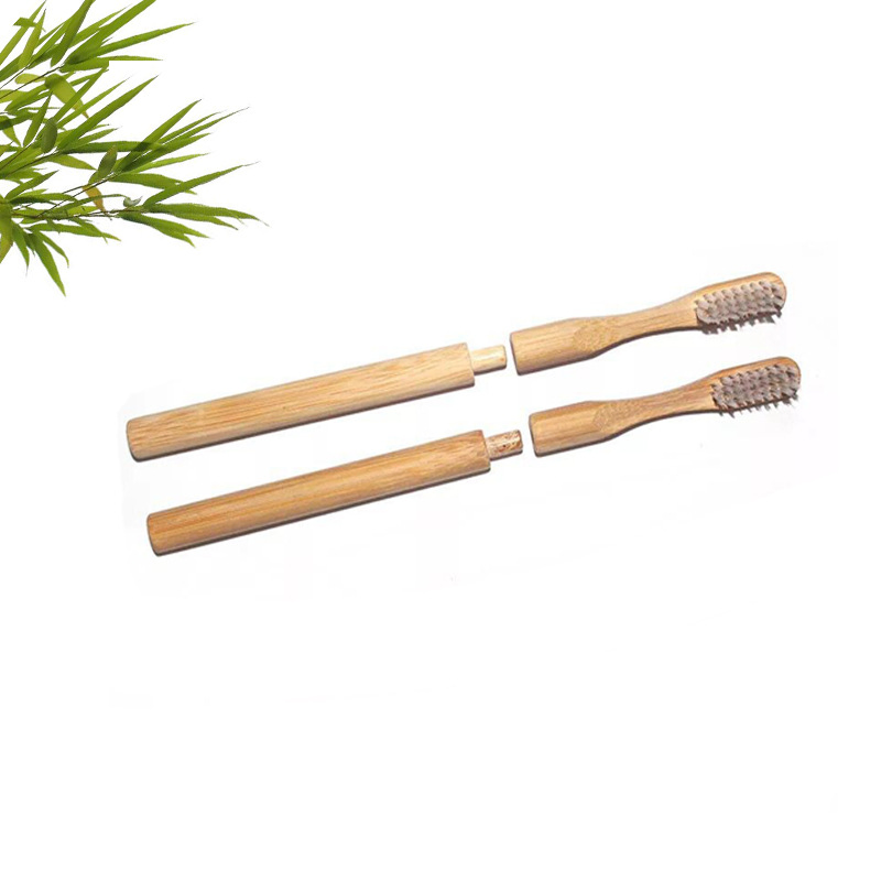 Biodegradable Soft Bristles Natural Bamboo Toothbrushes with Replaceable Bamboo Brush Heads