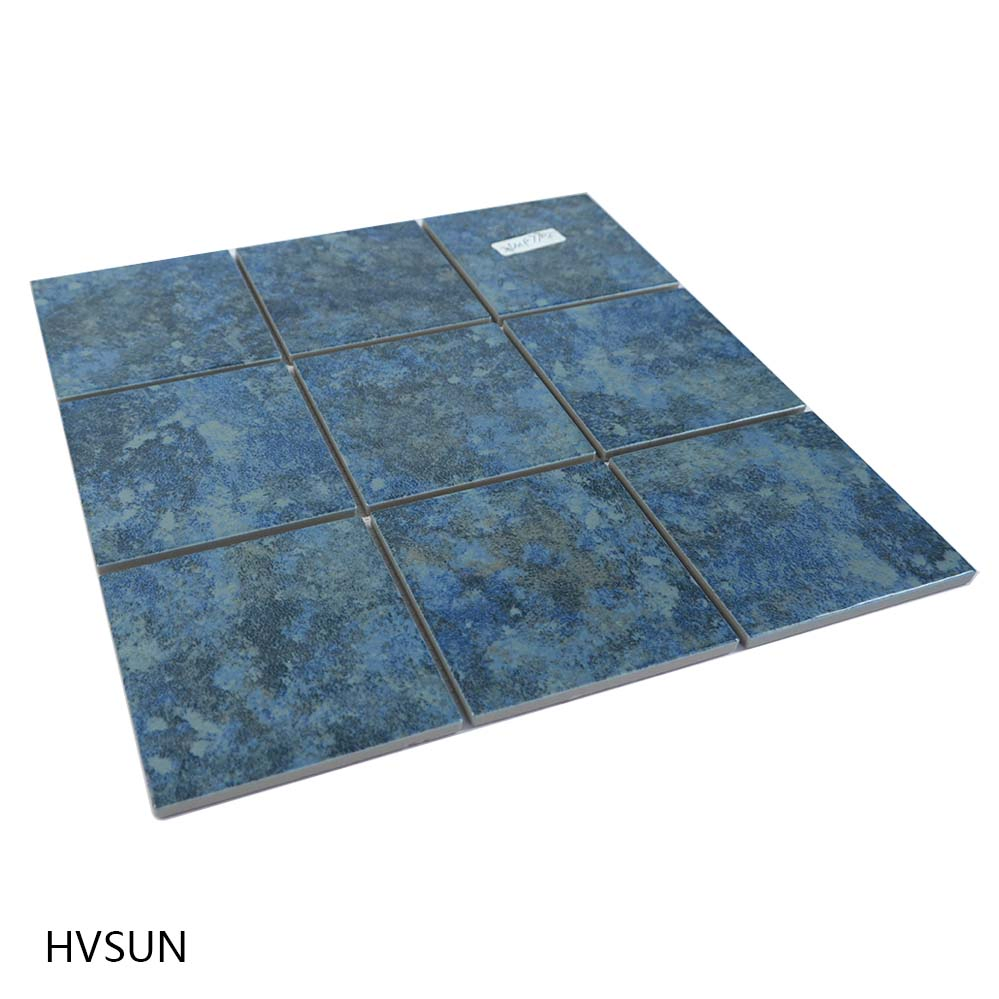 Antique Mosaic Ceramic Wall Tile Waterproof Glossy for Bathroom Kitchen Anti-Slip Backsplash Living Room