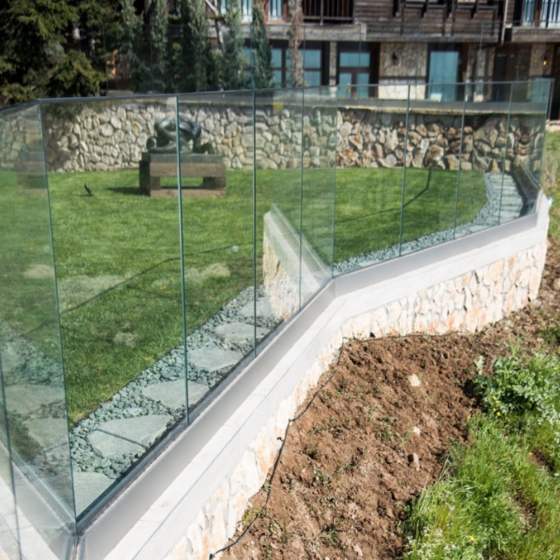 Balcony Stainless Steel Aluminium Frameless Glass Balustrade with Gate