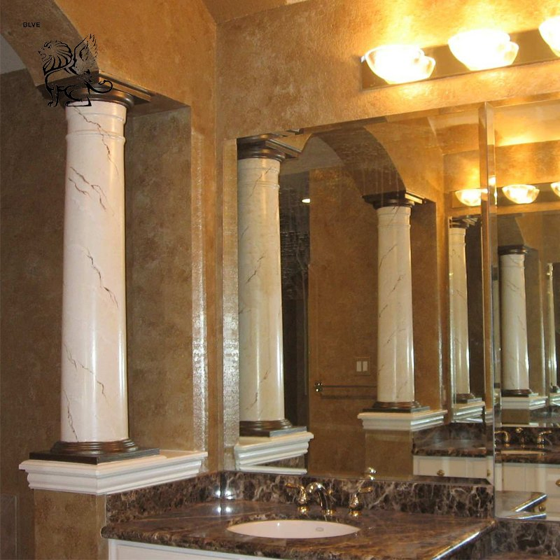 Factory Handcarved Luxury Roman Greek Circular Columns Marble Corinthian Building Pillar Design