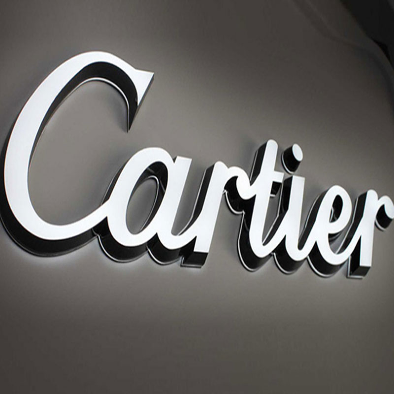 Stainless Steel LED Letters with Acrylic Front Name Advertising Sign