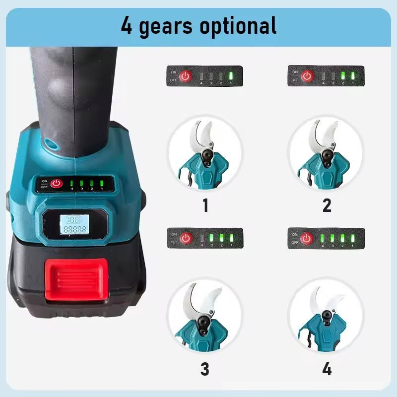 4omm Progressive Cutting 21V Lithium Battery Electric Pruning Shears Cordless Garden Pruner Pruning Scissors