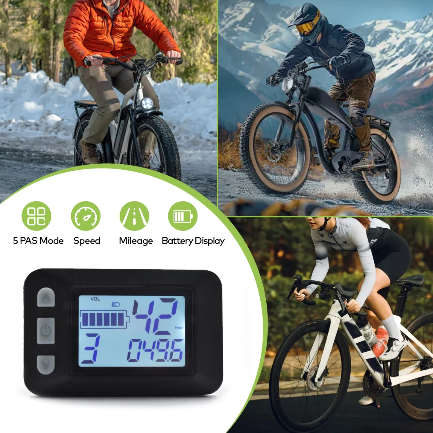 Монитор для электровелосипеда Smart Data Sync с LED-дисплеем