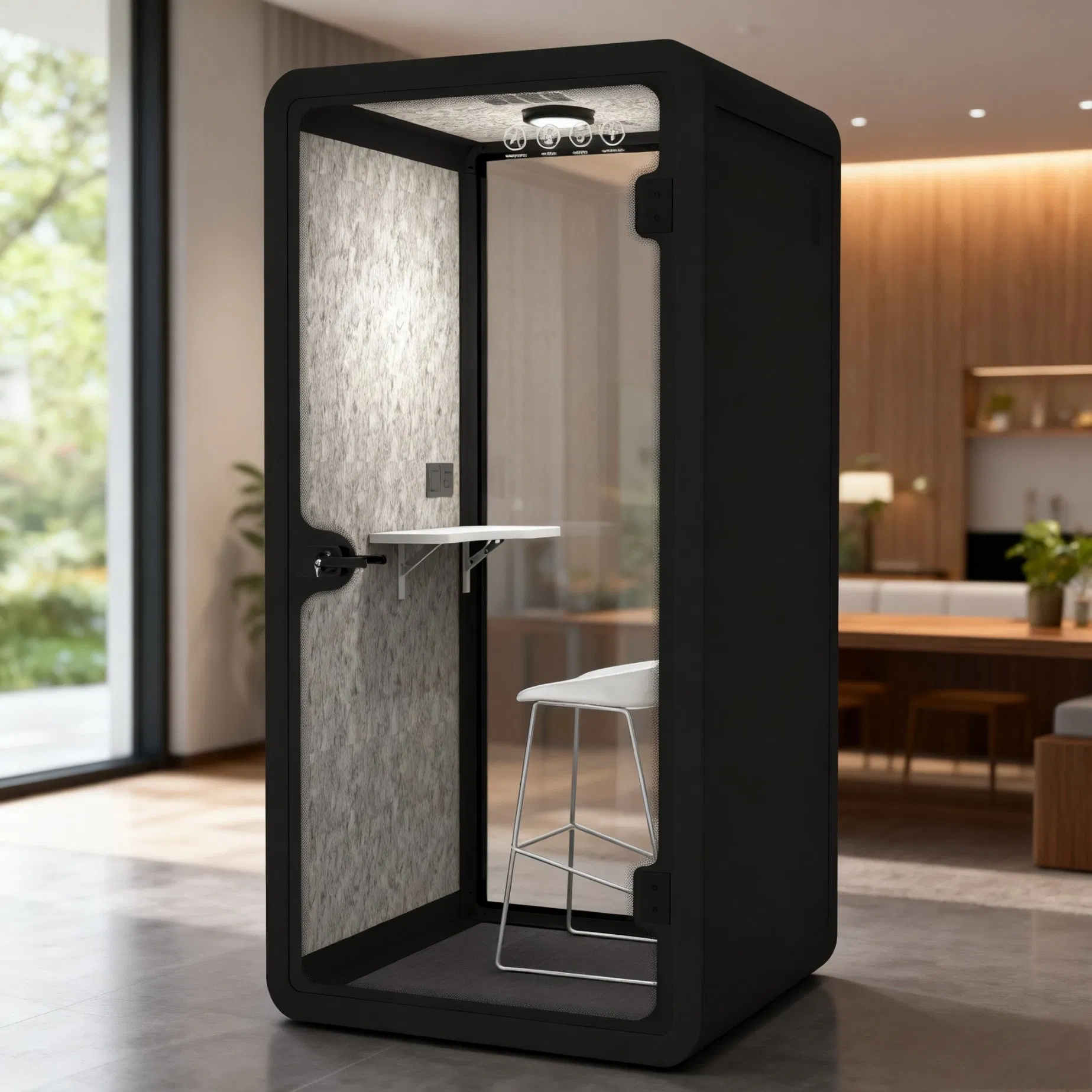 Soundproof Office Telephone Booth Adjustable Acoustic Silent Pod for Meetings