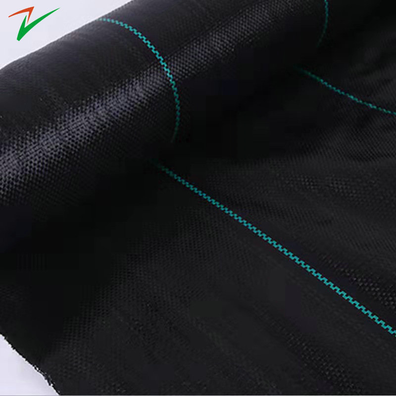 Black PP Woven Fabric Weed Barrier Mat for Gardening