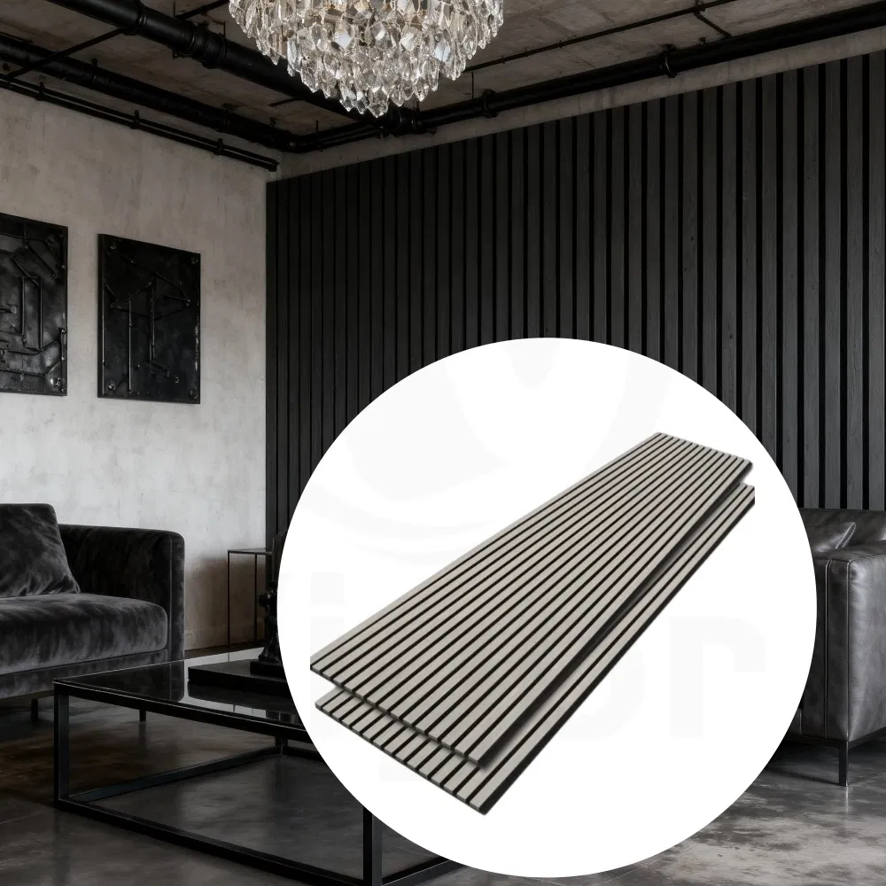 Soundproof Factory Polyester Felt Wood Veneer Surface Slat Sound Proof Wooden Acoustic Wall Panels