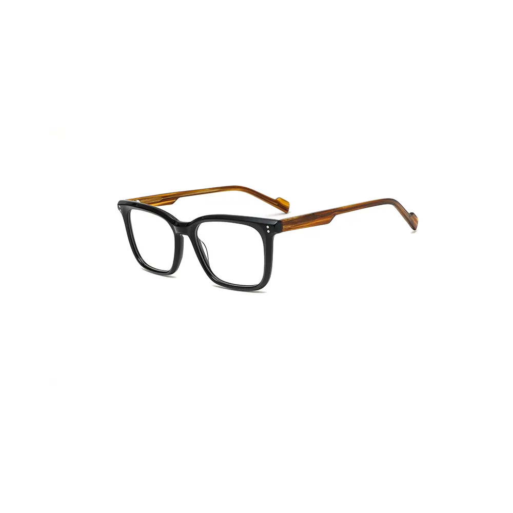 Timeless Slim Rectangle Acetate Optical Frames for Professional Business Style