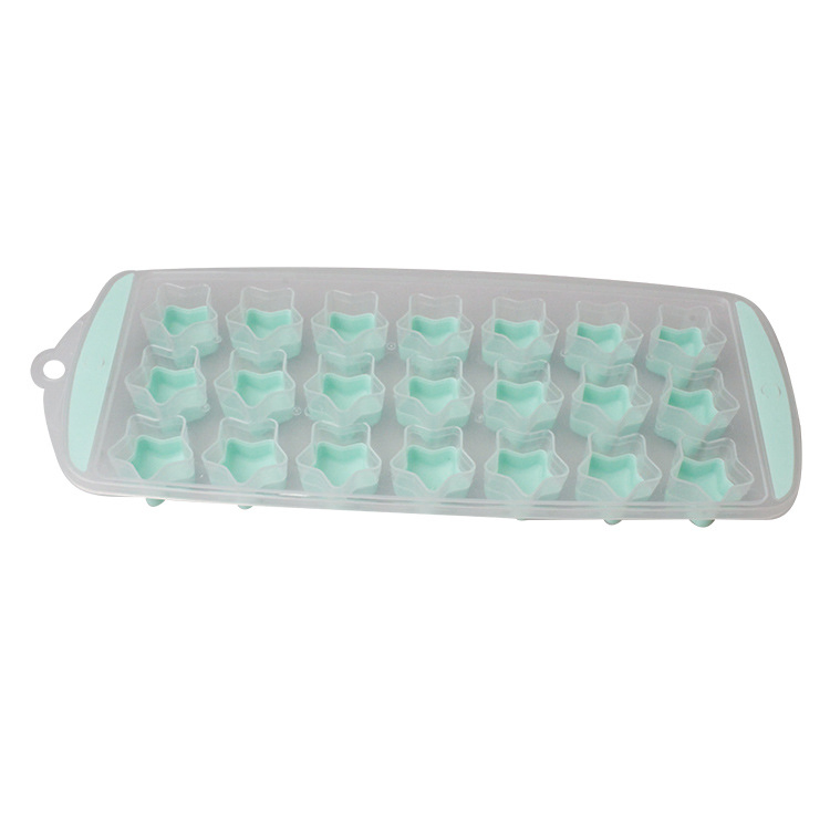 21 Cells Star Shape Plastic Ice Cube Tray