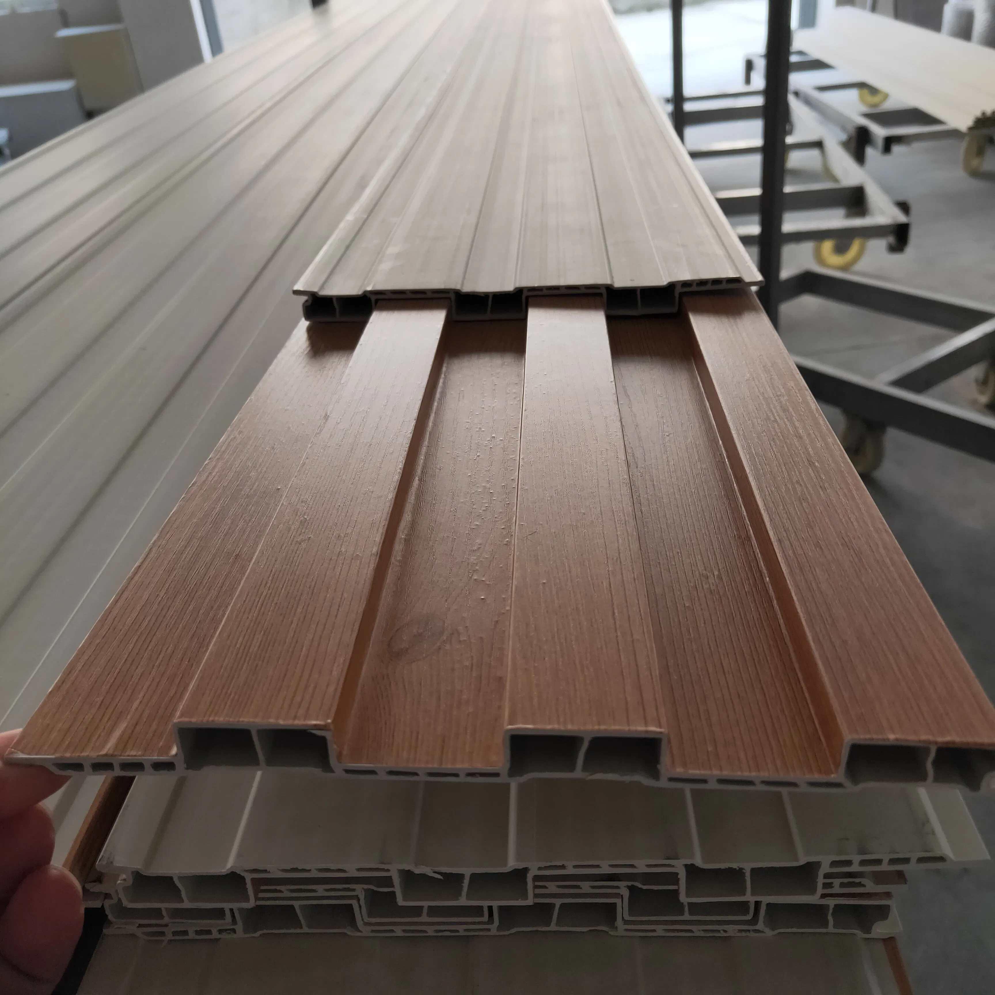 Interior Wall Decorative PVC Grille Plates Wall Panel WPC Cladding for Background