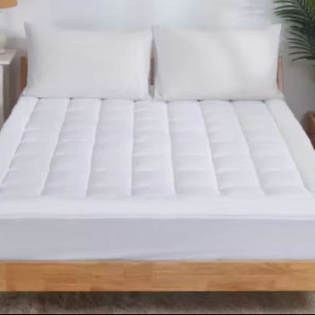 Hot Sale Polyester Mattress Topper/Bed Pad for Home and Hotel, Extra Thickness Warm and Comfortable with Grey Piping