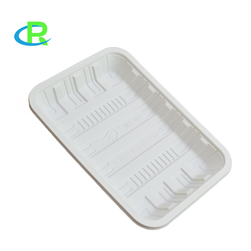 Big Size 1000ml 1200ml Biodegradable Eco Friendly Disposable Cornstarch Tray